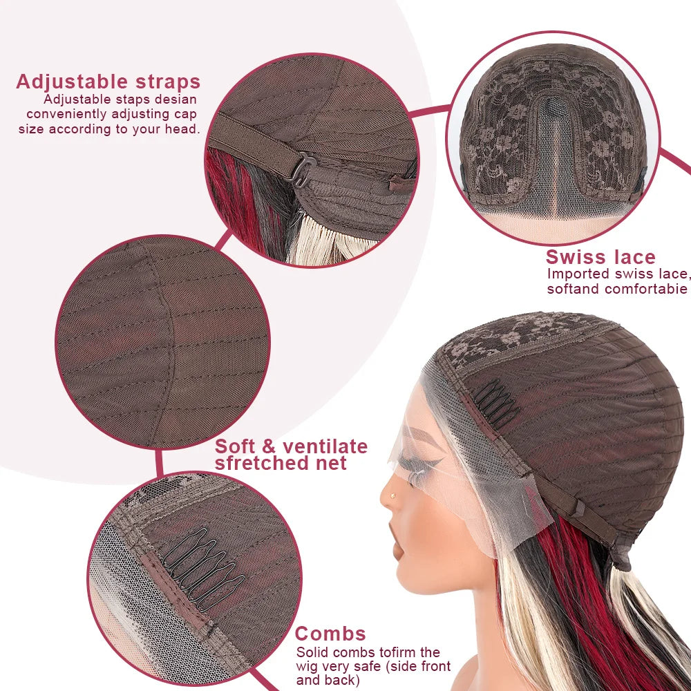 13x4 Lace Front Wigs Loose Wave Synthetic